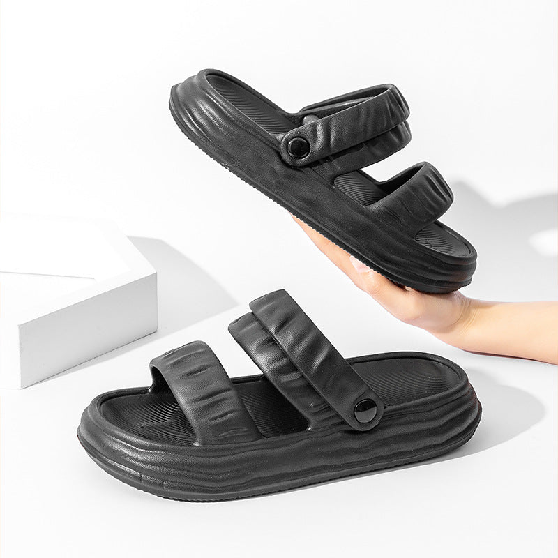 Women's Thick Sole Heightened Non-slip Breathable Slippers