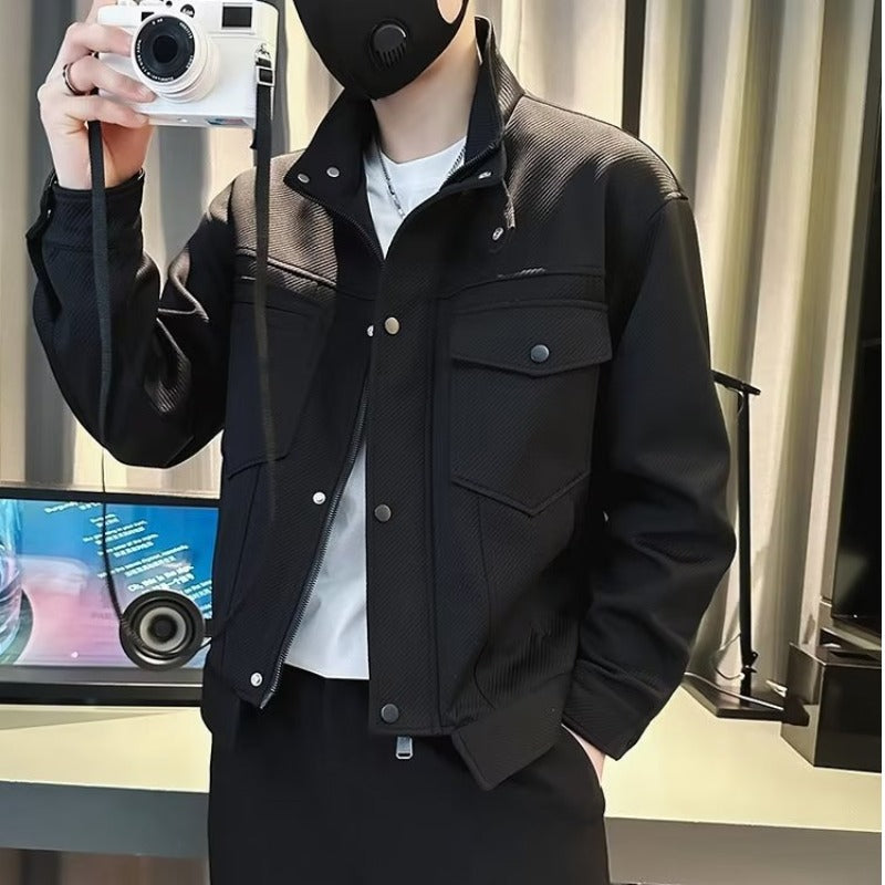 Men's Trendy Tooling Stand Collar Jacket All Match