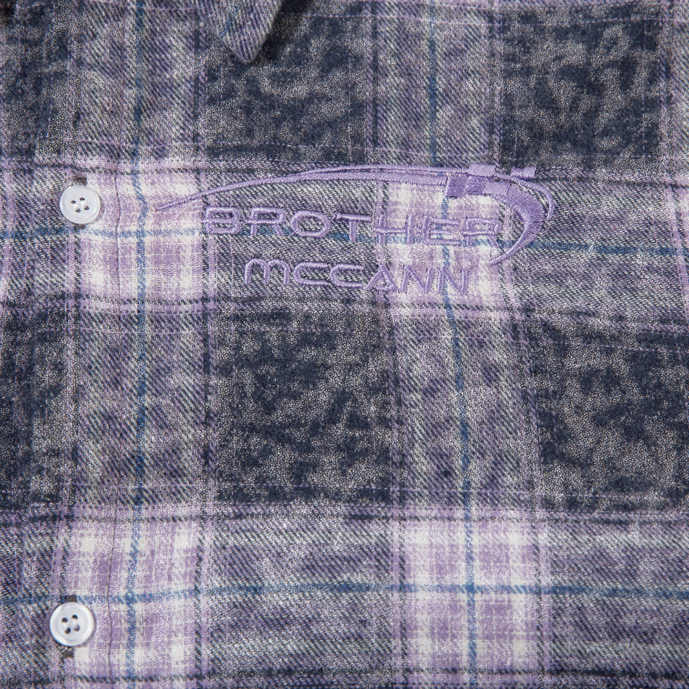 Distressed Color Matching Plaid Long Sleeve Shirt For Men