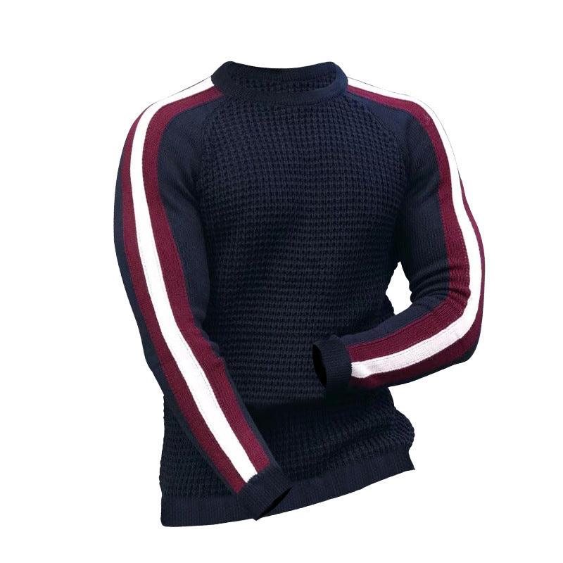 Sports- og fritidstrøje til mænd med kontrastfarvede slim fit-bukser