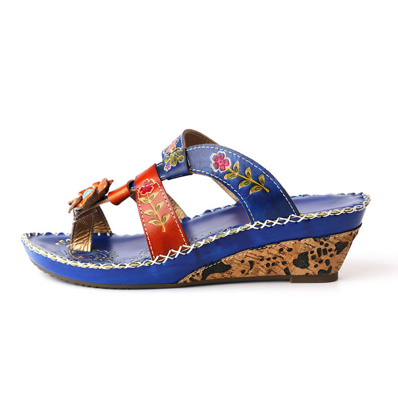 Ethnic Women's Sandals All Over Toe Lightweight Mid-heel