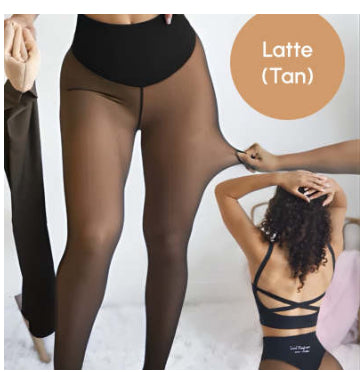 Single Thread Stitching Cross-border Winter Warm Translucent Leggings