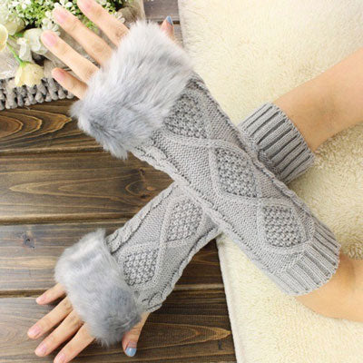 Driving And Riding Twist Knitted Arm Cover