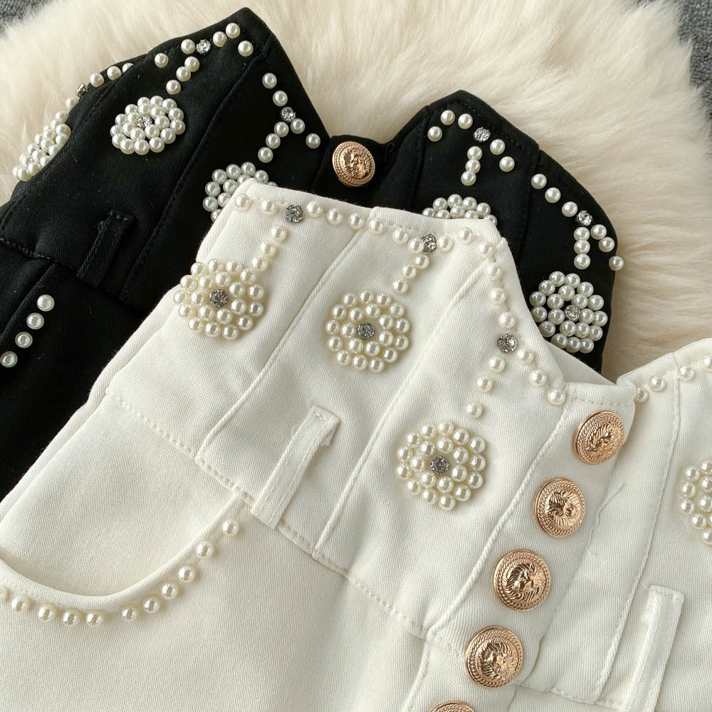 Ladies Versatile Discount Beaded Slim Pencil Pants