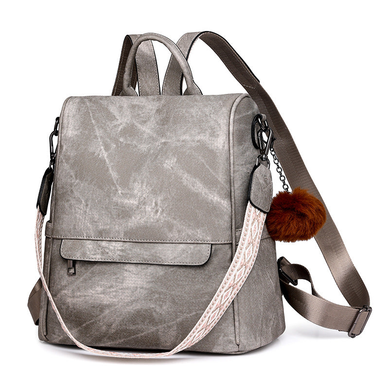 Female Daily Versatile Casual PU Backpack
