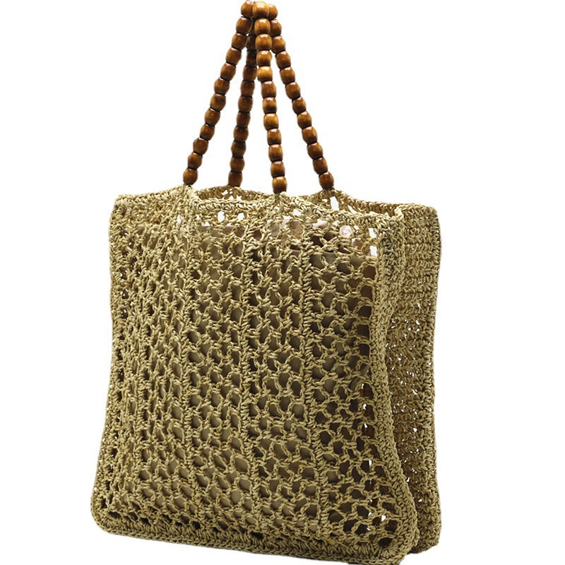 Hollow-out Handbag Beach Woven Bag Summer Fashion Straw Bag