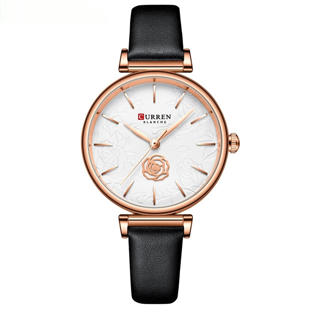 Fashionable And Simple Womens Waterproof Quartz Watch