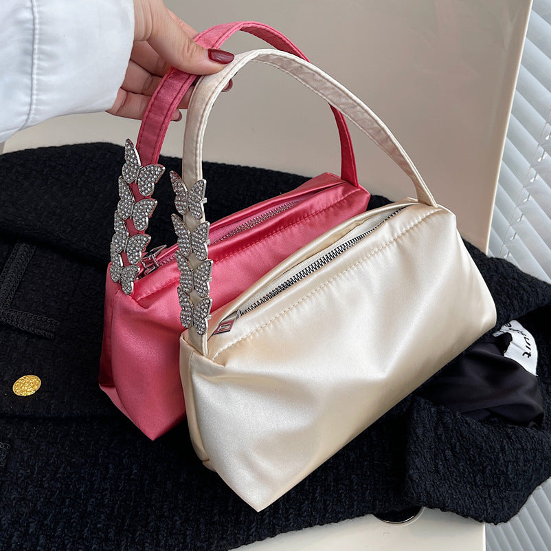 One-shoulder Cross-body Texture Portable Bag For Women