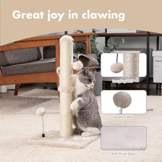 Vertical Sisal Cat Scratch Post Cat Tree For Cats To Climb