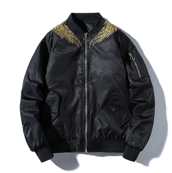 Tide brand Harajuku style Yokosuka high street embroidery air force flight jacket male youth thick baseball uniform jacket