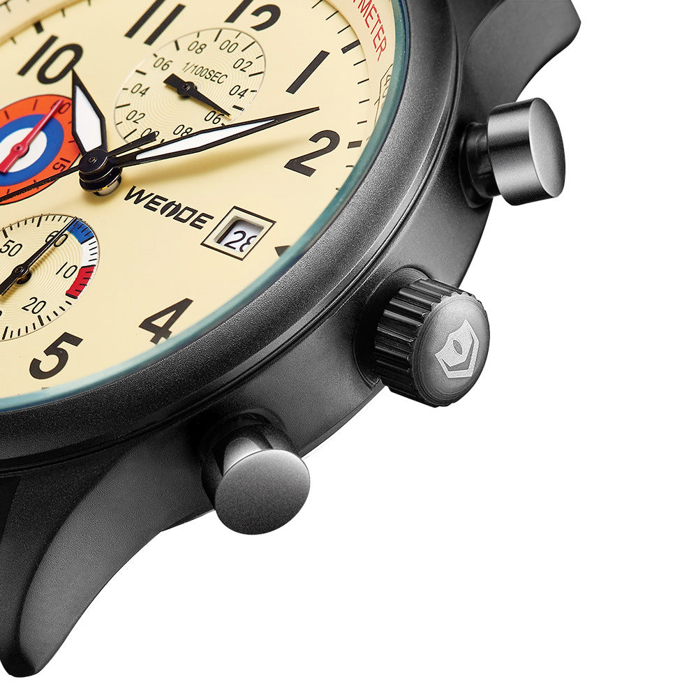 Running seconds waterproof belt watch