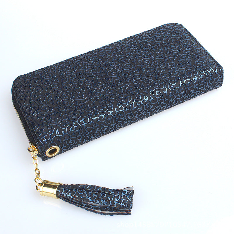 Printed Totem Tassel Wallet