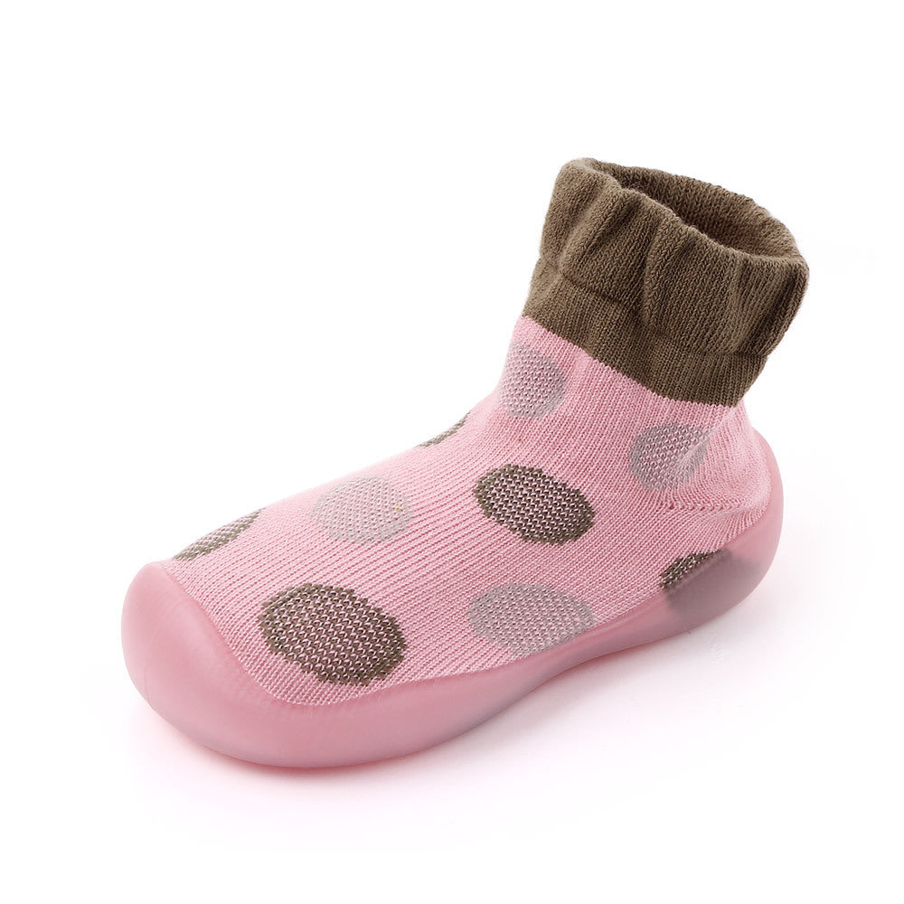 Spring and autumn new polka dot baby toddler socks