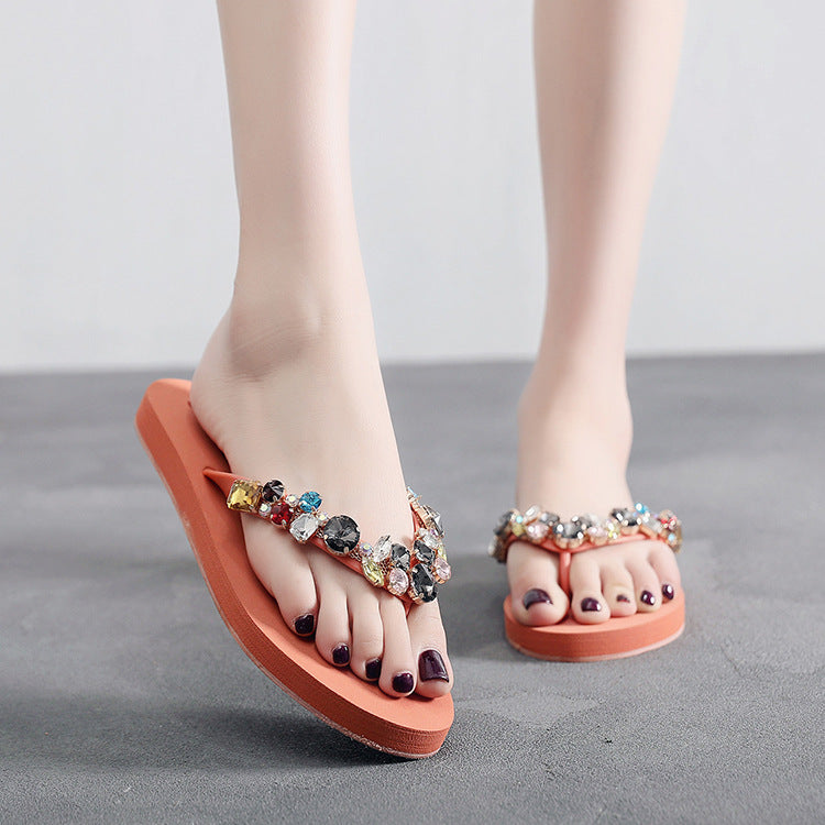 Flat-bottomed Clip-On Herringbone Rhinestone