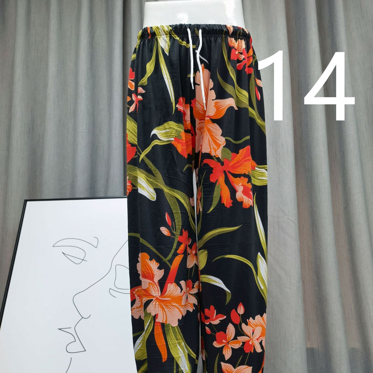 Women's Loose Drawstring High Waist Lantern Slacks
