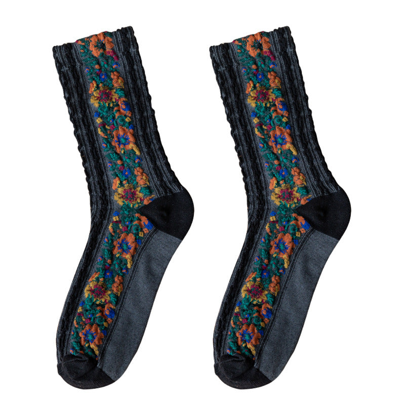 Ethnic patterned tube socks