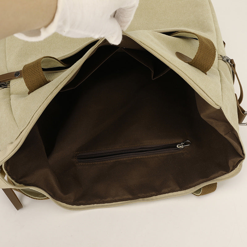 Large Capacity Fashion Casual All-match Retro Canvas Bag For Women