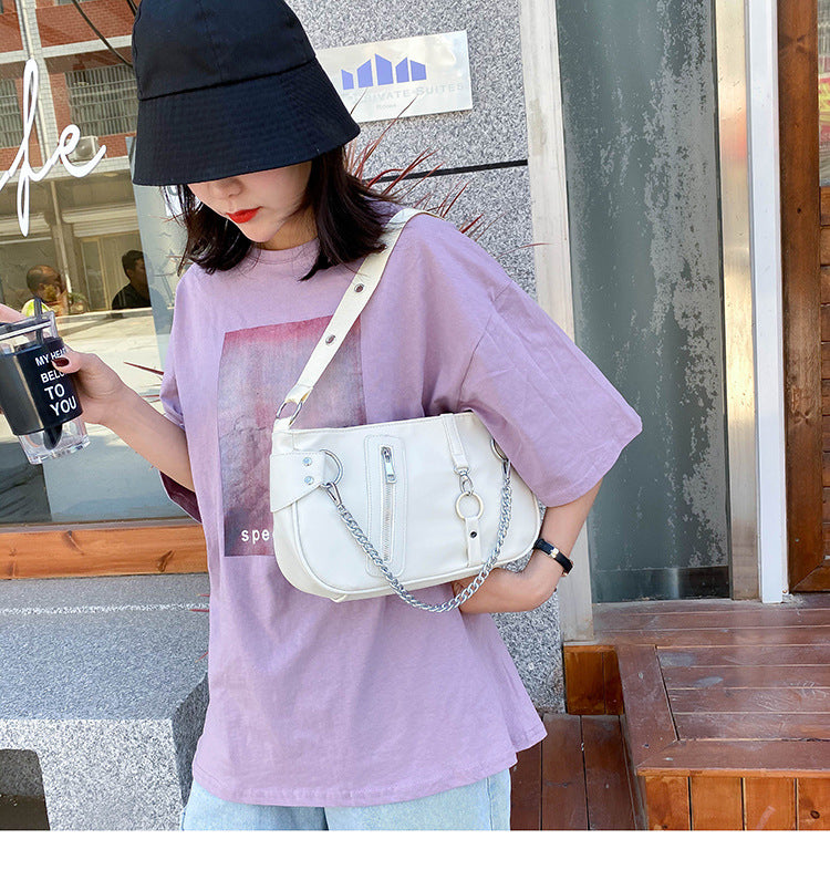 Special-interest Design Underarm All-match Nylon Cloth Chain Portable Baguette Bag