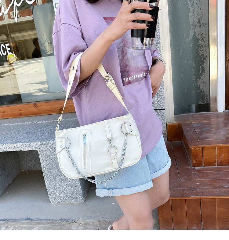 Special-interest Design Underarm All-match Nylon Cloth Chain Portable Baguette Bag
