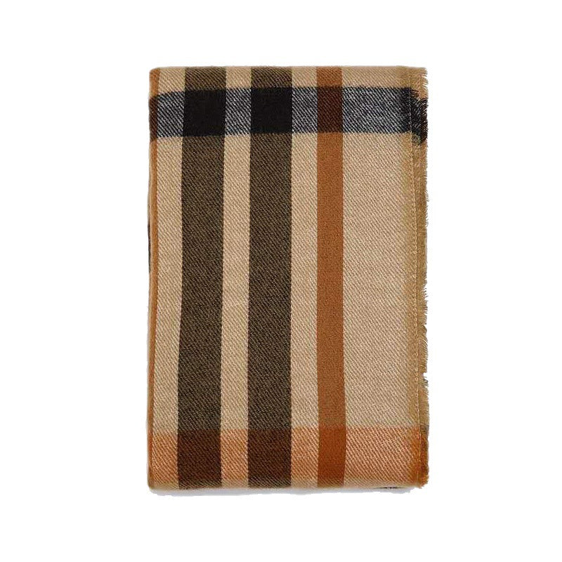 Striped Camel Simple Fashion Atmosphere Thickened Scarf Dual-use