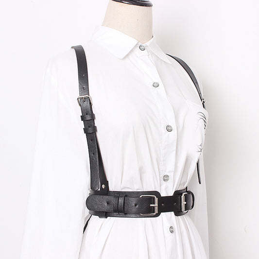 Girdle waistband women's decorative denim skirt shirt high waist thin belt