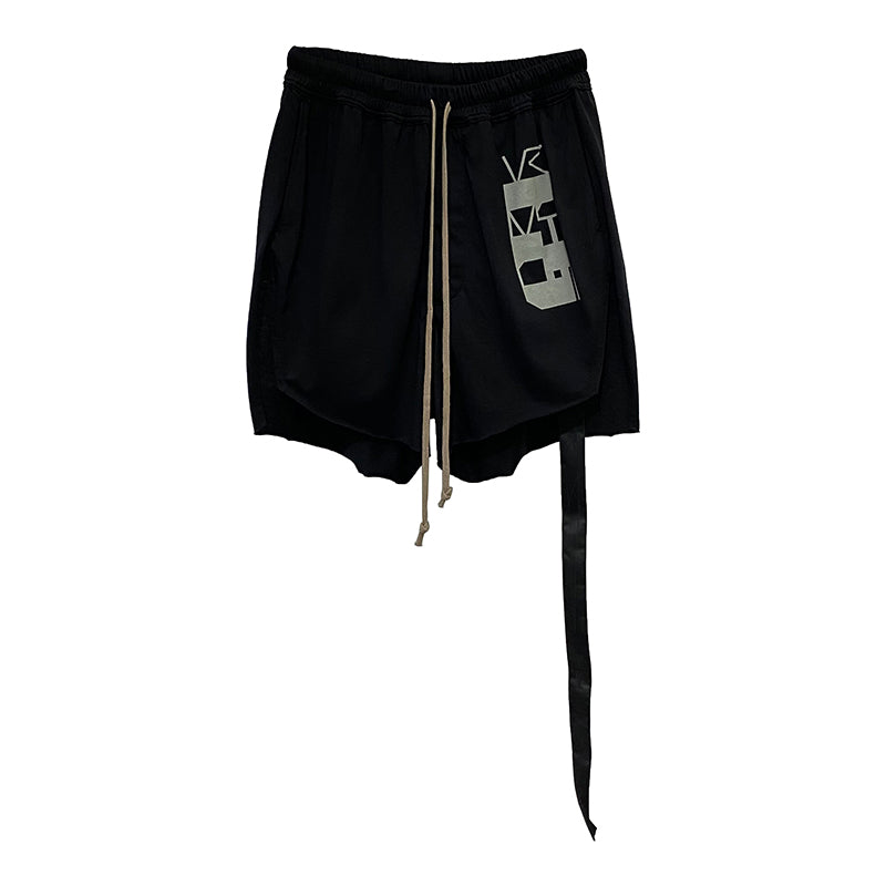 Double Line New Streamer Mid-rise Cotton Shorts
