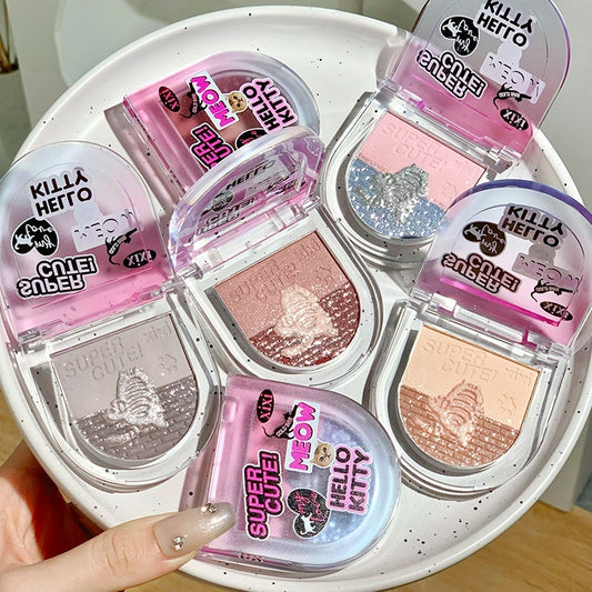 Xixi Goodcat Ning Three Colors Eye Shadow Plate Matte Shimmer Diamond In The Debris