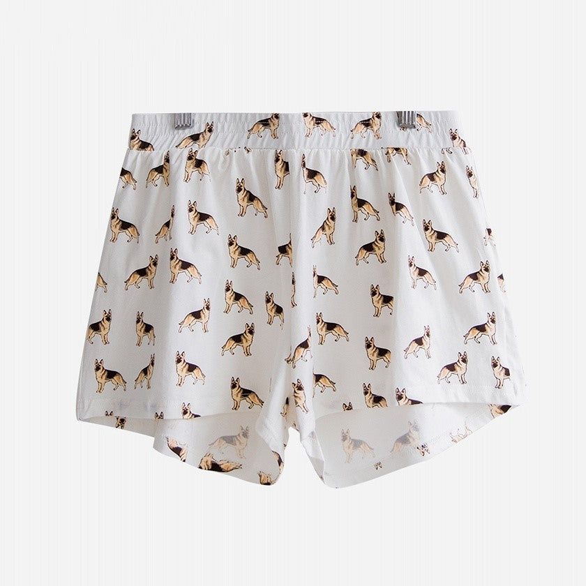 Dachshund print shorts