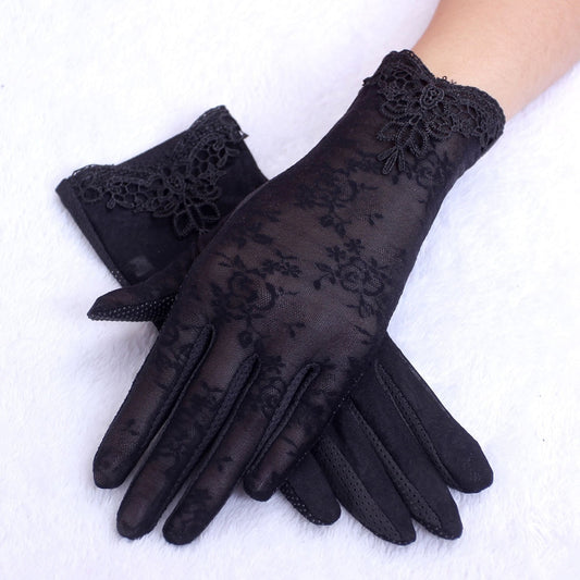 UV protection touch screen lace gloves