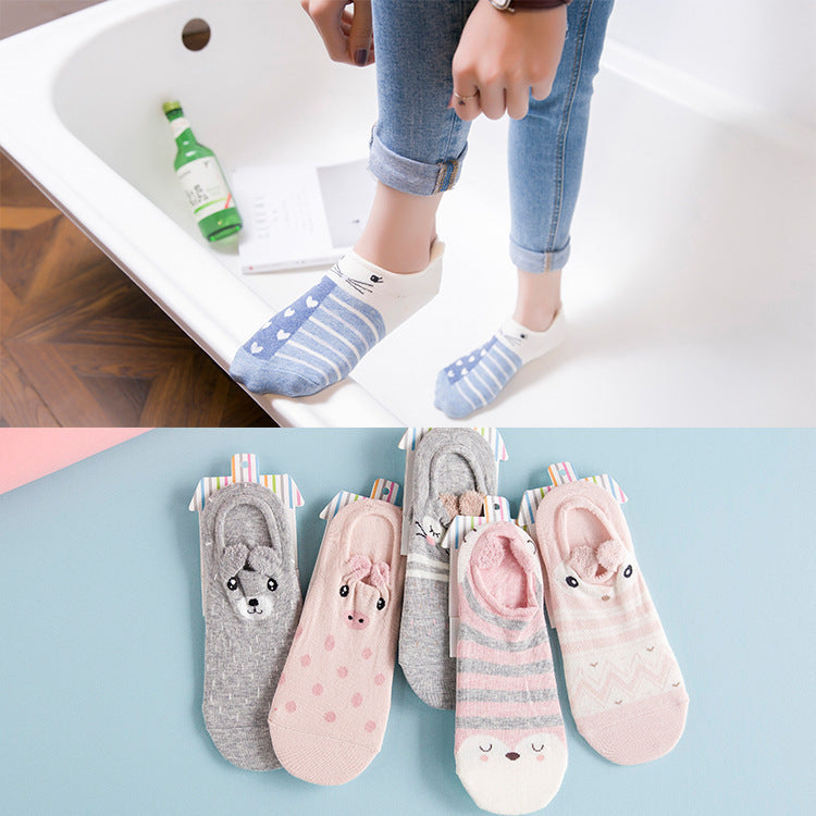 Cartoon cute cotton female socks