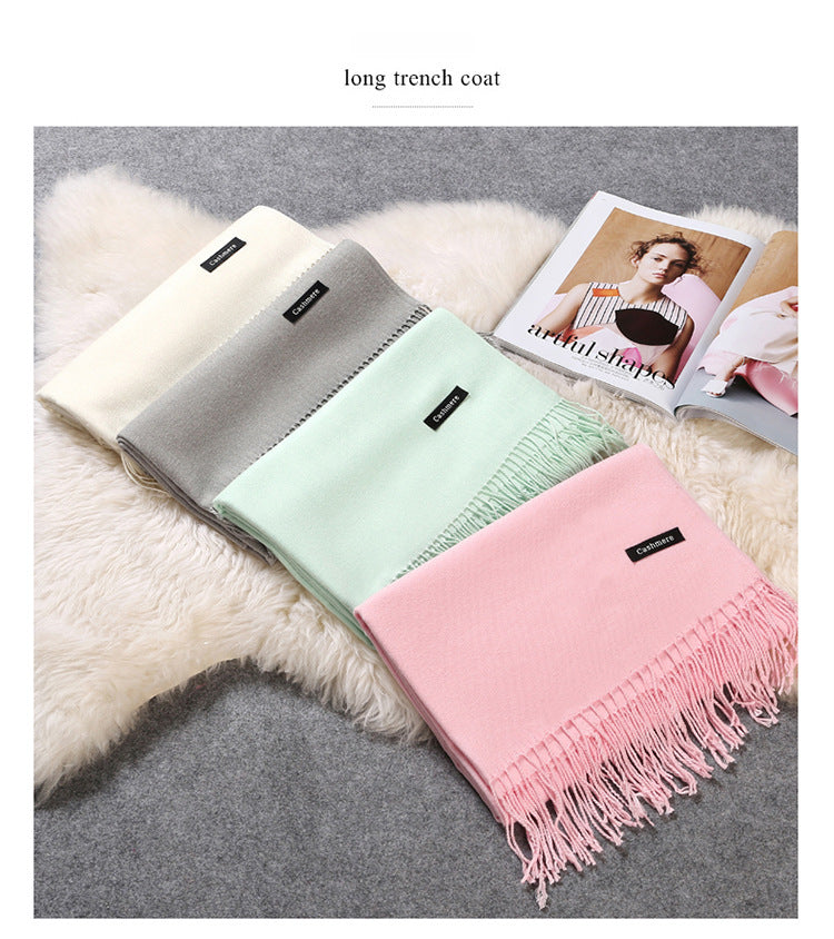 Cashmere scarf solid color