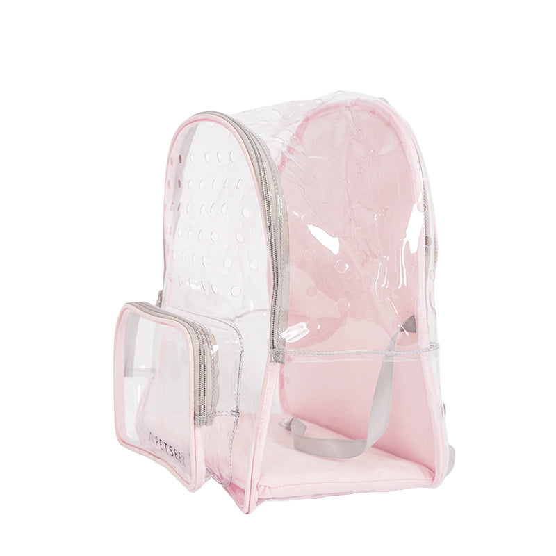 Fully transparent portable cat walking bag