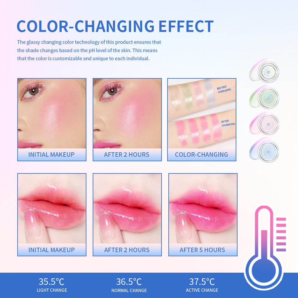 Blush Temperature Change Transparent Gel