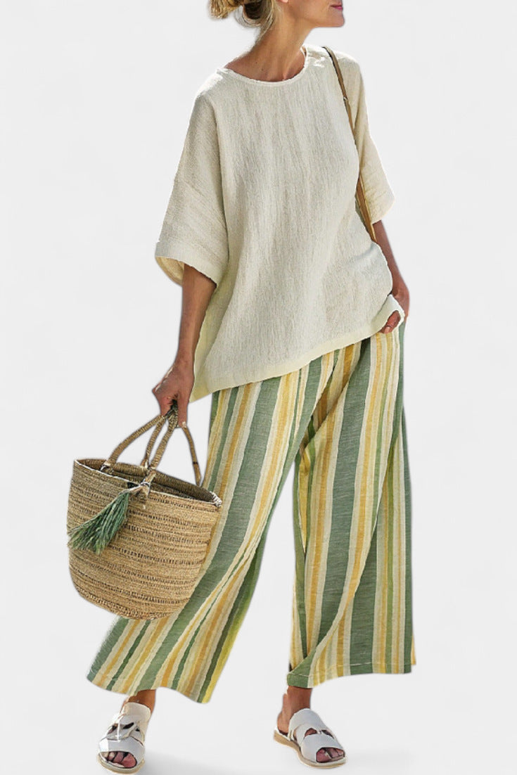 Plus-size Loose Casual Women's Beach Two-piece Set