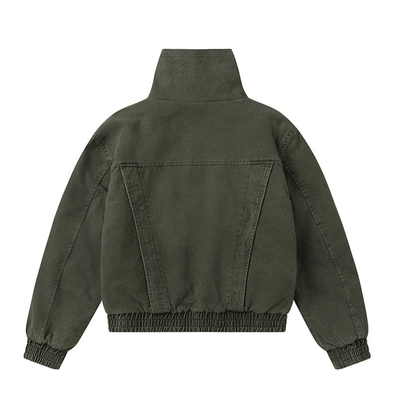 New Winter High Collar Warm Cotton-padded Clothes Short Puffer Jacket