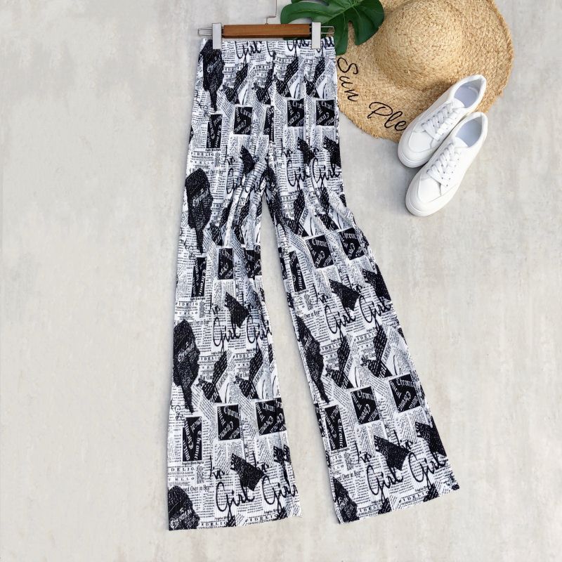 Spring And Summer Women's Wide-legged Pants High Waist Pleated