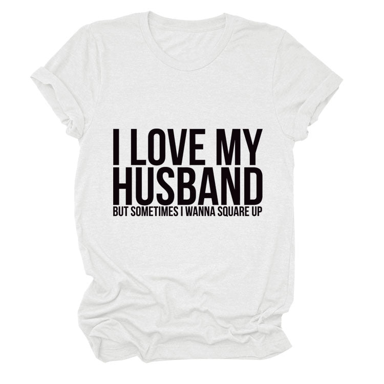 Letters Fashion Round Neck Short Sleeve Ebay Women's T-shirt
