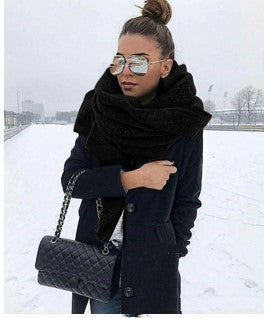 Superfine fleece windproof big scarf all-match shawl