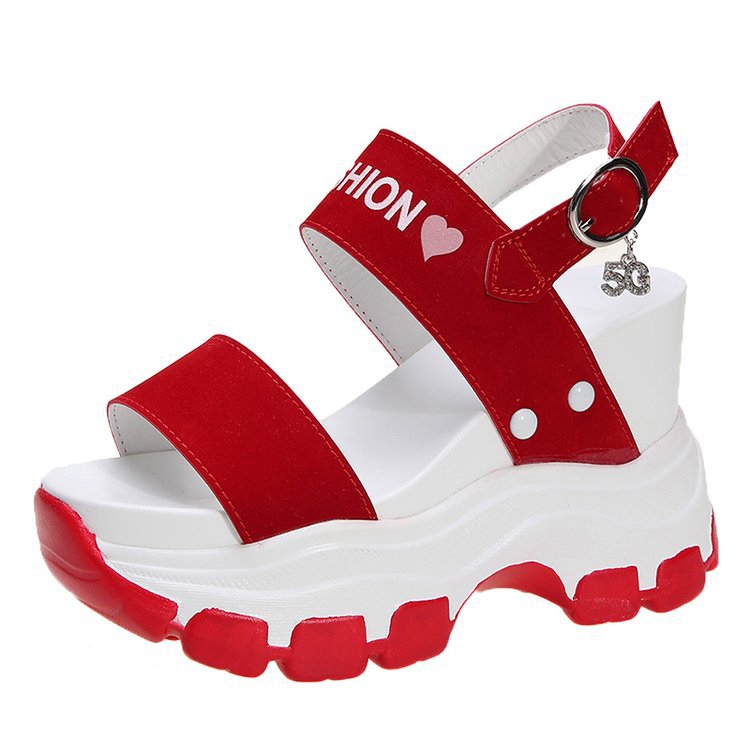 Sandals Fairy Style Thick Soles High Heels With Raised Toe