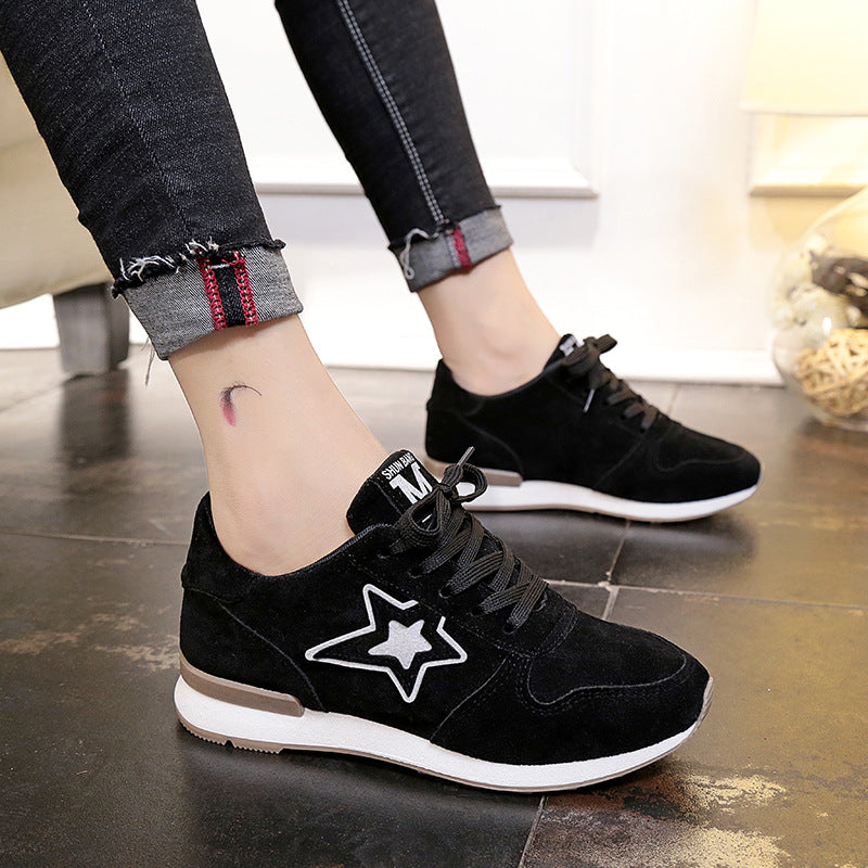 Girls sports casual women's shoes running black