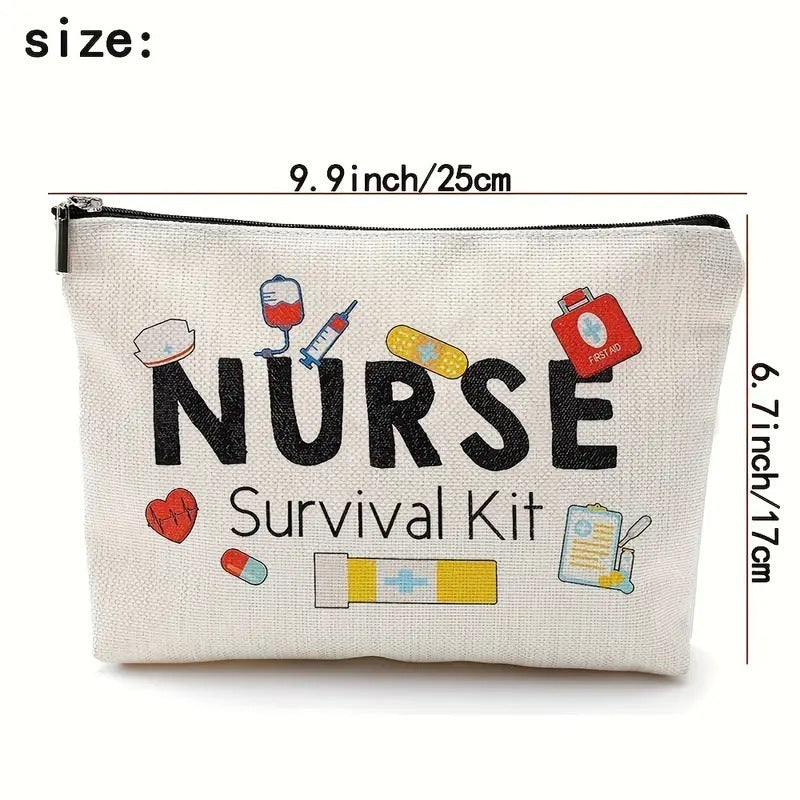 Cosmetic Bag Cotton And Linen Letter Printing Storage Bag Waterproof Linen Coin Purse