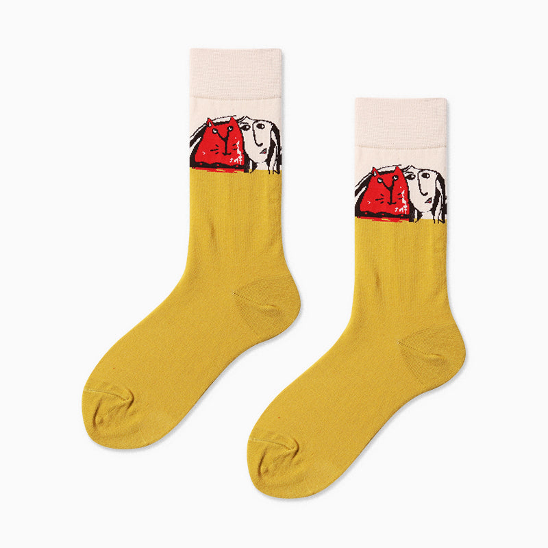 Patterned ladies socks