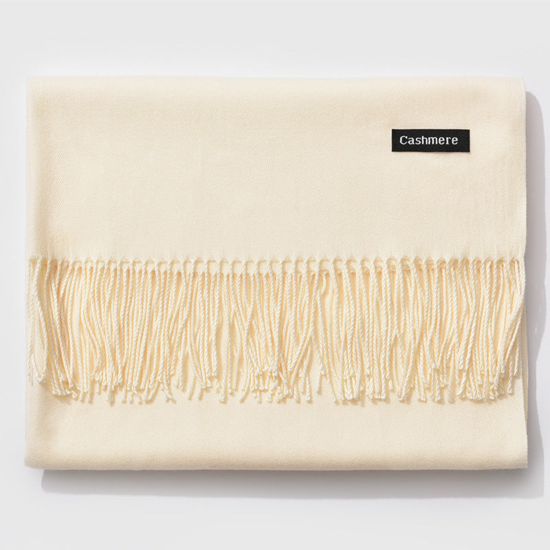 Cashmere scarf solid color