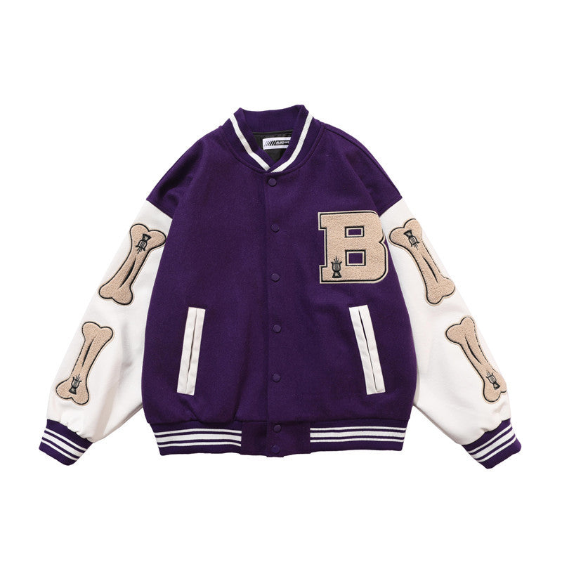 National tide letter embroidery baseball uniform