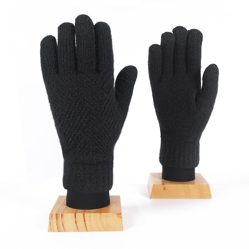 Men's Velvet Thickened Cold And Warm Cycling Gloves