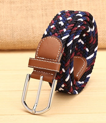 Elastic woven elastic men's belt