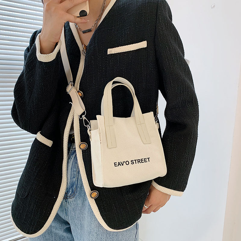 Simple Solid Color Handbag Casual Versatile One Shoulder Crossbody