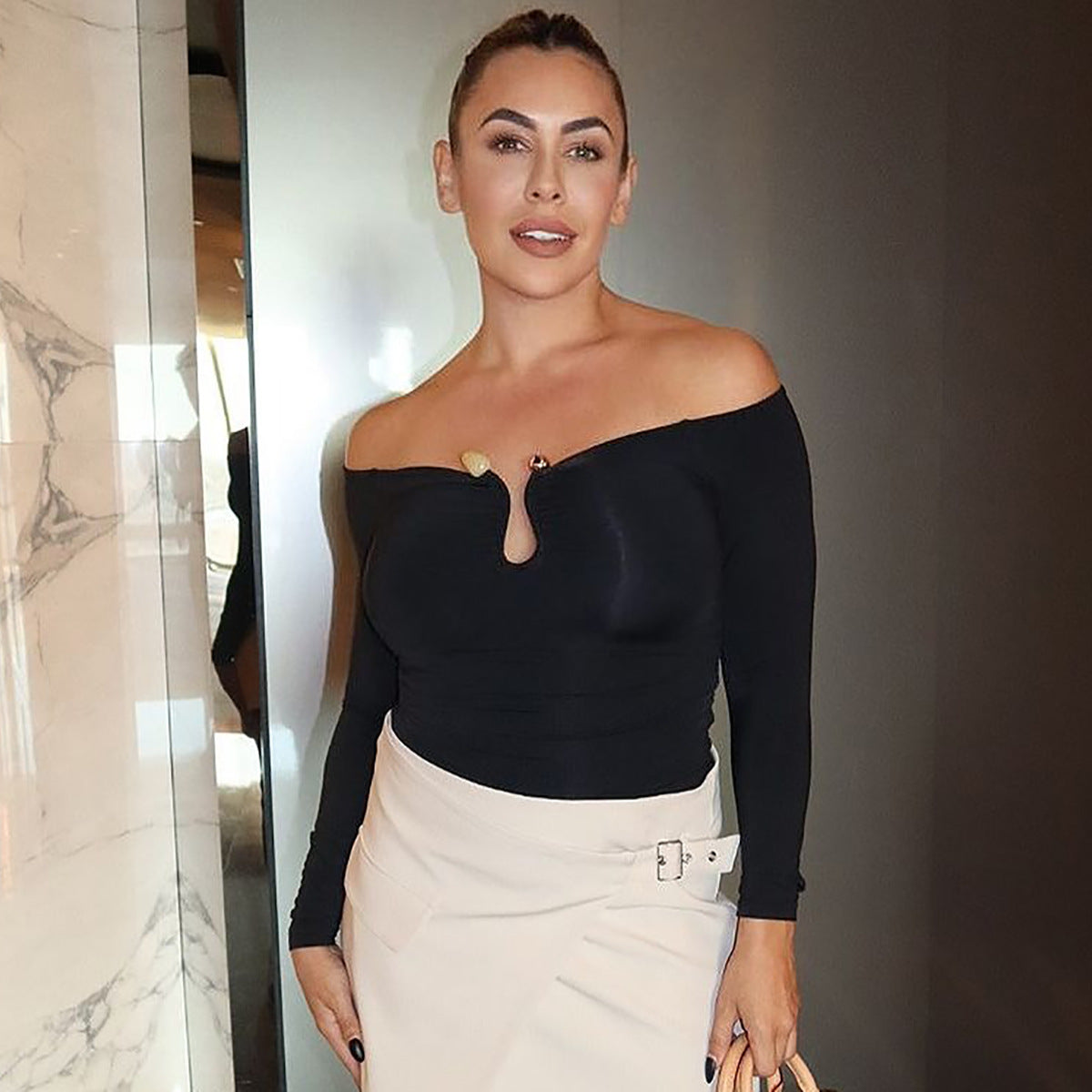 Women's Solid Color Loose Fit Long Sleeve Tube Top
