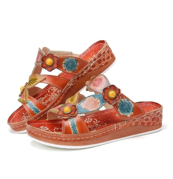 Flat Sandals Velcro Female Slippers