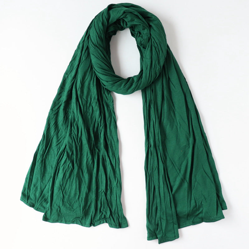 Monochrome mercerized cotton jersey scarf